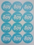 24 броя Кръгли стикери Team boy/ Team girl 3 см, снимка 1
