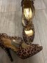 Уникални нови секси леопардови официални сандали на висок ток 40.5 номер , снимка 9