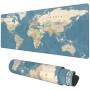 Геймърски пад за мишка и клавиатура – “World Map” – 90×40 см – RC-K-1074 – Син, снимка 1