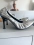 Уникални скъпи сребристи обувки CAFENOIR Италия