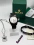 часовник, колие и гривна rolex в кутия, снимка 10