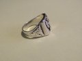 Стар мъжки сребърен царски пръстен със орел  символ на държавността, сребро, снимка 2