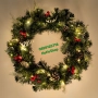 Светещ коледен венец 50 см./коледен венец с LED светлини/венец за коледна украса, снимка 1