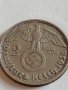 Сребърна монета 2 райхсмарки 1938г. Нацистка Германия Трети Райх с СХВАСТИКА за КОЛЕКЦИЯ 42069, снимка 2