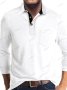 Модна мъжка тениска с дълъг ръкав и ревер, 6цвята - 024, снимка 3