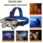 USB акумулаторен челник, преносим 5LED фар, фенерче, снимка 2