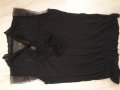 Черна блуза с дантела и перли , снимка 5