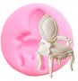 Викториански малък стол силиконов молд форма декорация торта фондан сладки мъфини, снимка 1 - Форми - 26676909