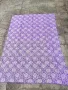 Два броя лилаво- бели ретро покривки за легла, снимка 4