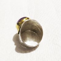 мъжки сребърен пръстен,солиден пръстен голям османски величествен пръстен, турски пръстен и аметист., снимка 5 - Пръстени - 35202999