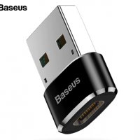 Преходник Baseus USB Type C - USB M, OTG Type C, Черен, снимка 1 - Друга електроника - 26234069