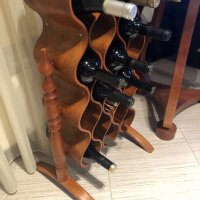 Дизайнерска стойка за вино Legnoart Bottle Rack, снимка 3 - Други - 39653866