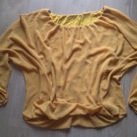 Елегантна блуза, цвят горчица, цена 5 лв, снимка 4 - Блузи с дълъг ръкав и пуловери - 28862845