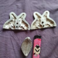 Стари форми за сладки  зайчета и листо, снимка 6 - Антикварни и старинни предмети - 40008065