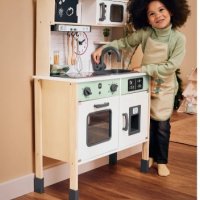 ПРОМО! Детска кухня с аксесоари дървена Реалистична + звук светлина, снимка 3 - Други - 43301274