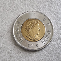 Монети . Канада .1 , 5  и 25 цента.  1 и 2 долара. 5 бройки., снимка 4 - Нумизматика и бонистика - 38663264