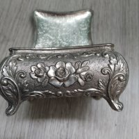 посребрена метална барокова кутийка, снимка 5 - Други ценни предмети - 40222413