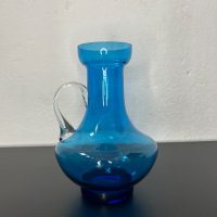 Стъклена ваза №4952 , снимка 4 - Антикварни и старинни предмети - 43868636