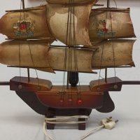 Дървено корабче-лампа -1, снимка 5 - Антикварни и старинни предмети - 32834238