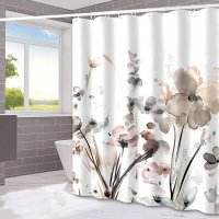 ЗАВЕСА ЗА БАНЯ BOTANICAL FLORAL PRINT SHOWER CURTAIN, снимка 1 - Други - 43651144