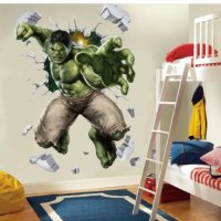Хълк Hulk чупи стена стикер за стена лепенка самозалепващ за детска стая, снимка 3 - Други - 32948953