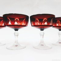 Чаши за шампанско, червен кристал (2.2), снимка 3 - Чаши - 43865290