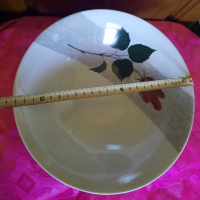 Голяма купа за салата с красива роза - от много фин немски порцелан. Маркирана за произход-"Bavaria", снимка 5 - Чинии - 36411361