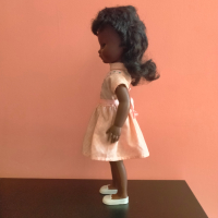 Стара кукла негърка афро Германия винтидж 40 см, снимка 4 - Колекции - 44925353