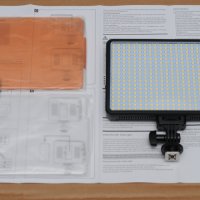 Осветление 396 LED Video  5600K с 2 дифузера, снимка 2 - Батерии, зарядни - 39113178