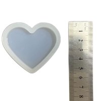 5 см Сърце плитък силиконов молд форма основа фондан шоколад бижутерски сладкарски и смола изделия, снимка 2 - Форми - 33523422