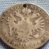 Сребърна монета 20 кройцера 1832г. Франц първи Виена Австрийска империя 13634, снимка 9 - Нумизматика и бонистика - 42944370