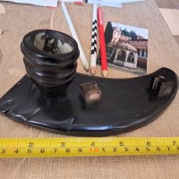 Комплект за бюро от биволски рог, снимка 2 - Антикварни и старинни предмети - 40759718