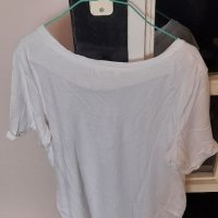Бяла дълга тениска размер S, снимка 2 - Тениски - 40491937