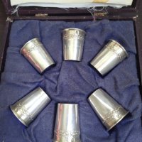 Комплект от Сребърни Чашки-МИНЕРВА Франция Проба Сребро 0,950 от 30/г.на  Със Оригиналната си Кутия , снимка 5 - Антикварни и старинни предмети - 39550616