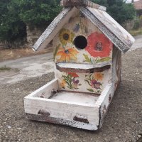дървени рисувани къщички за птици, снимка 11 - Други - 14278090