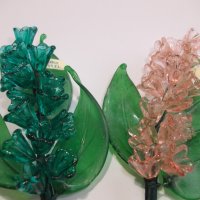 Мурано стъклено цвете на Artifex Vitri оригинално тагче за произход, снимка 7 - Други ценни предмети - 43844182