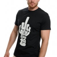 Нова мъжка тениска с дигитален печат FUCK YOU COVID 19 с бял надпис, снимка 5 - Тениски - 37663962