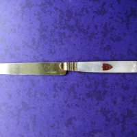 Стар сребърен нож със седефена дръжка, снимка 1 - Антикварни и старинни предмети - 28012840