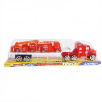 2143 Детски автовоз с две пожарни играчка за момче, 31см, снимка 3 - Коли, камиони, мотори, писти - 32903513