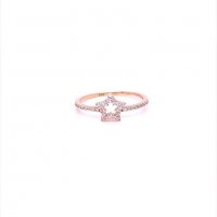 Златен дамски пръстен 1,27гр. размер:56 14кр. проба:585 модел:10066-5, снимка 1 - Пръстени - 38386486