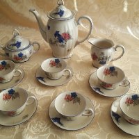 Уникален порцеланов немски сервиз за чай или кафе-Бавария, снимка 3 - Антикварни и старинни предмети - 33381927
