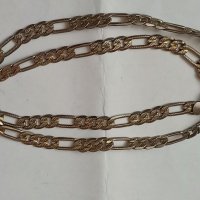 Ланец от стомана с позлата , снимка 1 - Колиета, медальони, синджири - 39903522