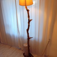 Дървен лампион с въже, снимка 1 - Лампиони - 43845348