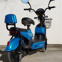 Електрически скутер 350 вата модел MK-K син цвят 20Ah батерия, снимка 5 - Мотоциклети и мототехника - 40491559