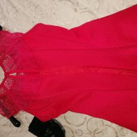 Червена рокля с дантела, снимка 4 - Рокли - 44027332
