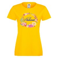 Дамска тениска Цветница Невена Цветен венец, снимка 4 - Тениски - 32640002
