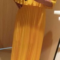 РАЗПРОДАЖБА-Просто уникална жълта рокля с етикет , снимка 3 - Рокли - 28238789