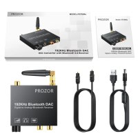 Цифров към аналогов аудио конвертор 192Khz Bluetooth DAC + Гаранция, снимка 2 - Ресийвъри, усилватели, смесителни пултове - 44127206