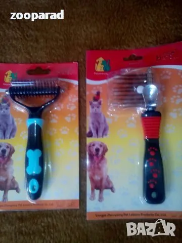 Гребен за премахване сплъстявания /в дясно на снимката/. Зъбите са като резци - 6лв., снимка 1