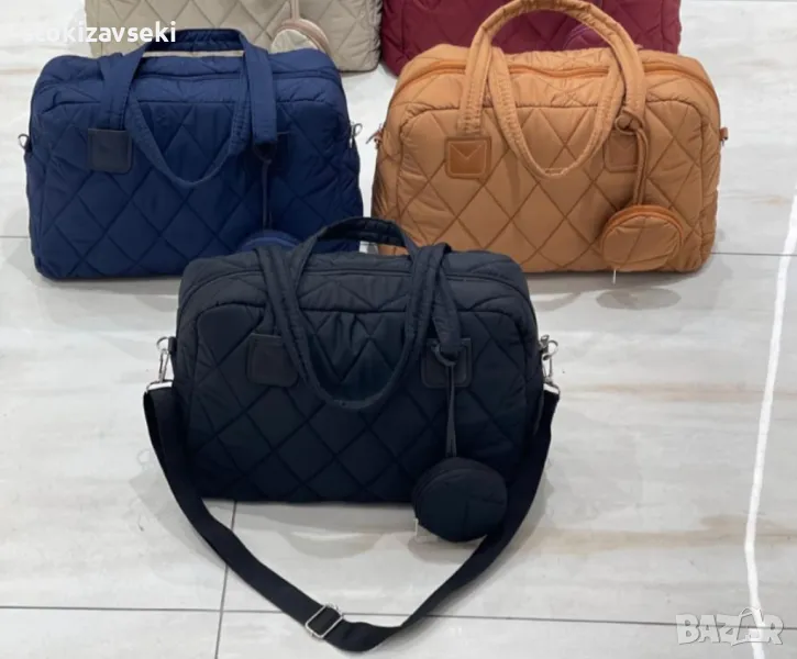 Модерна капитонирана дамска чанта, снимка 1